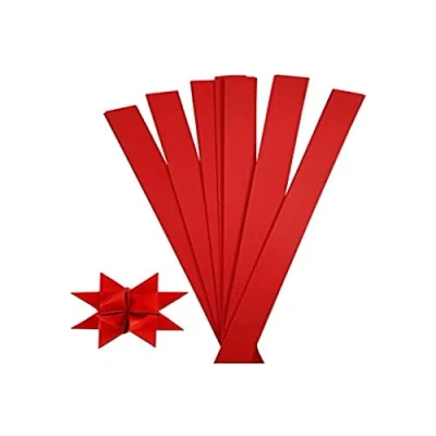 Image of Creativ Company 20718 100 Piece Paper Star Strips, Red