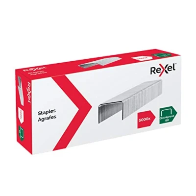 Image of Rexel 2115685 Omnipress 60 Slim Wire Staples, For up to Sheets, Use with the SO60 Stapler, Pack of 5000,Silver