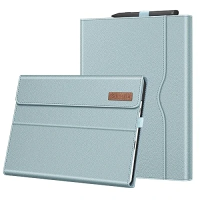 Image of FINTIE Case Compatible with Microsoft Surface Pro 11 (2024) / 10 9 (2022) 13 Inch, Multiple Angle Viewing Cover Pocket &amp; Stylus Holder, Ice Blue
