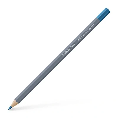 Image of Faber Castell Creative Studio Goldfaber Aqua Watercolour Pencil, (153), Cobalt Turquoise, Single For Art, Craft, Drawing, Sketching, Home, School, University, Colouring