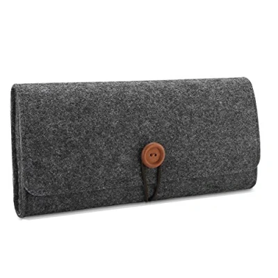 Image of ProCase Carrying Case for Nintendo Switch OLED &amp; Switch, Portable Travel Bag Ultra Slim Felt Pouch with 5 Game Cartridges Holders a Bit Large Lite Black