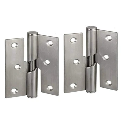 Image of Pair of 76mm Rising Butt Handed Lift Off Door Hinges Stainless Steel (Right)