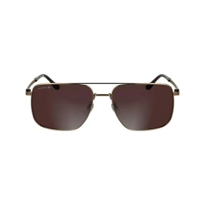 Image of Lacoste Man L271S 750 Sunglasses Metal Gold Blue Squared Normal