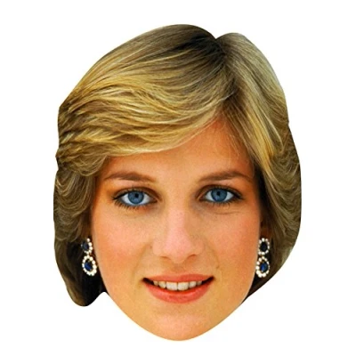 Image of FoxyPrinting PRINCESS DIANA 2 JB Royal Fancy Dress Cardboard Celebrity Party Face Mask
