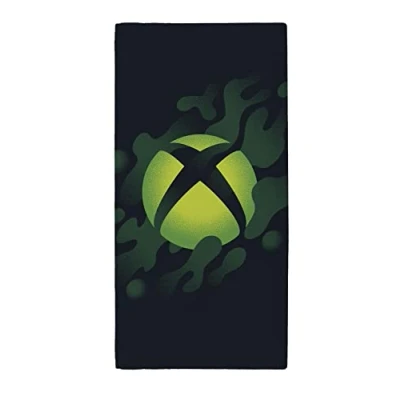 Image of Xbox Gamer Camo Body Towel 100% Cotton Black Green 70x140cm
