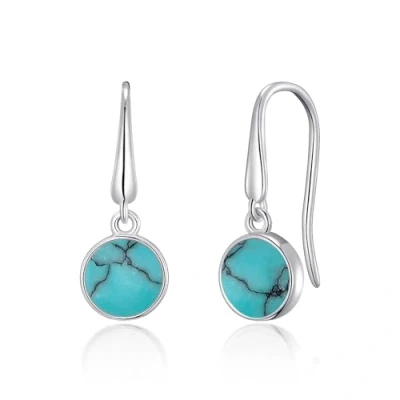 Image of Philip Jones Synthetic Turquoise Drop Earrings