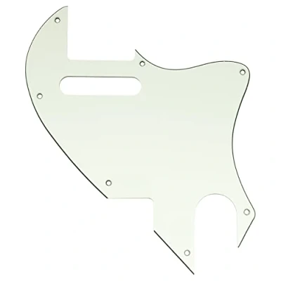 Image of Musiclily Pro 7 Holes Guitar Pickguard for Fender F Hole Hybrid Tele Style Electric Guitar, 3ply Aged White