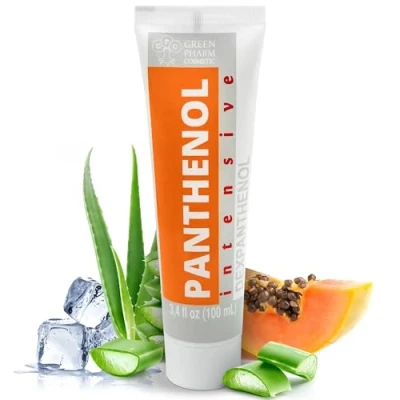 Image of 9% Intensive Panthenol Cream with Aloe Vera &amp; Hyaluronic Acid Deep Moisturizing, After Sun Tattoo Care, Hair Transplant Baby Rash Relief for All Skin Types, 3.4 Oz/ 100 ml