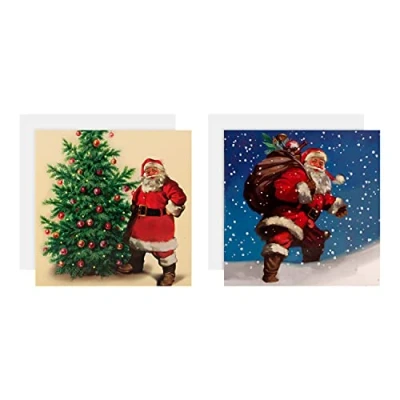 Image of Hallmark Gallery Collection Christmas Charity Cards Pack of 10 in 2 Classic Illustrated Designs