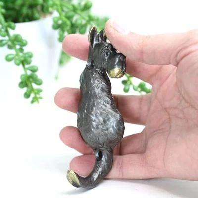 Image of Fyne Finds Cast Iron Hook Rustic Vintage Scottie Dog Tail Leads Coat Keys Clothes Towel Wall Mounted Hanger