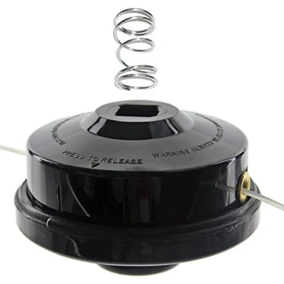Image of Spares2go Dual 2 Line Bump Feed Spool Head for Kawasaki Strimmer Trimmer Brushcutter (Standard Fitting + Spring)