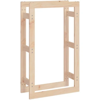 Image of vidaXL Firewood Rack 60x25x100 cm Solid Wood Pine