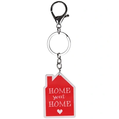 Image of Stands Out, Supplying Outstanding Gifts Home Sweet Quote Novelty Keyring Bag Tag Charm