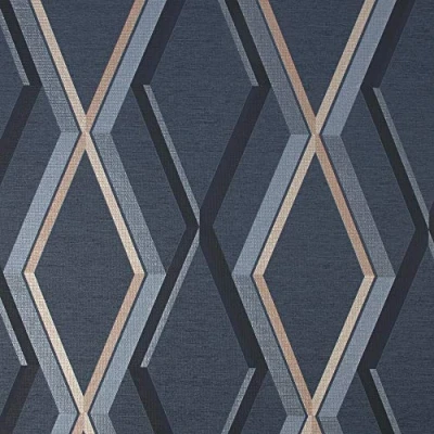 Image of Superfresco Easy Prestige Geo Navy Wallpaper