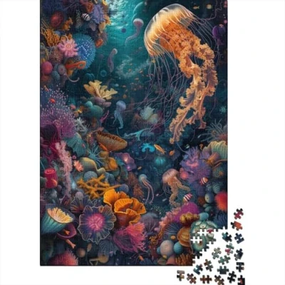 Image of Jellyfish 1000 Piece Jigsaw Puzzles for Adults Pieces Puzzle 1000pcs (75x50cm)