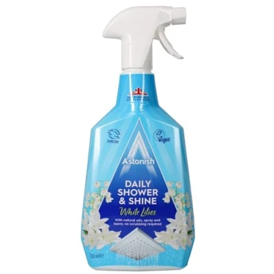 Image of Astonish Daily Shower and Shine, Vegan Cruelty free Spray, 750ml, White Lilies