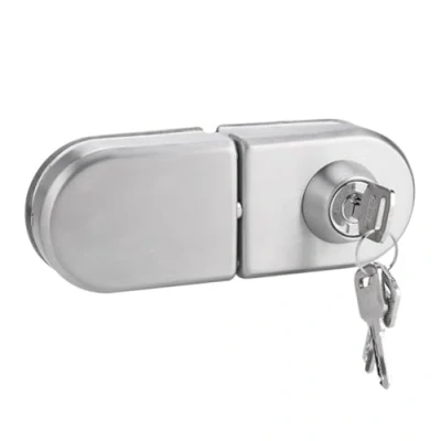 Image of DEWIN Glass Cabinet Door Lock, Wine Lock Stainless Steel Latch with Keys Open/Close for Home Hotel Bathroom Use 10 12mm