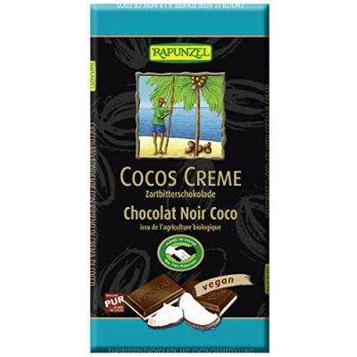 Image of Dark Chocolate with Coconut Filling Vegan Fair Trade BIO 100 g Rapunzel