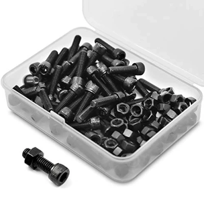 Image of M5 x 10mm 80PCS Socket Head Cap Screws Bolts and Nuts Set 12.9 Grade Alloy Steel Allen Drive
