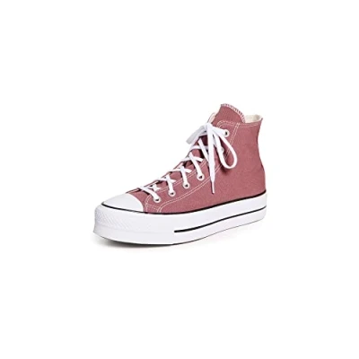 Image of Converse Women&#039;s Chuck Taylor Lift All Star High Top Sneakers, Saddle/Black/White, 7 UK