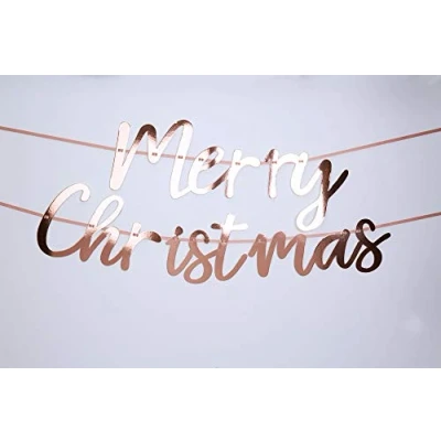 Image of Neviti 777015 Christmas Bunting, Rose Gold