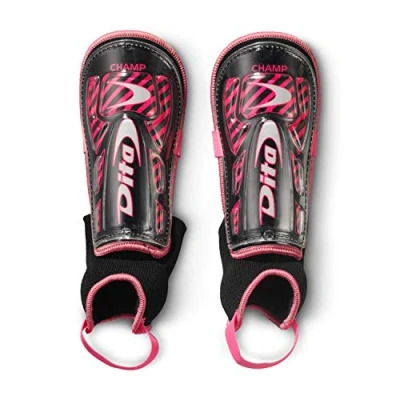 Image of Dita Champ Junior Hockey Shinguards Black Pink (Small)