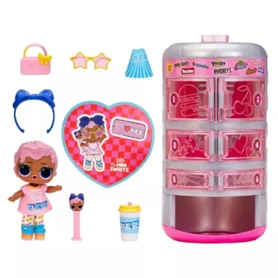 Image of LOL Surprise Loves Mini Sweets O Matic Dolls 9 Including Accessories &amp; Candy Theme Doll in Vending Machine Packaging For Kids Collectors Ages 4+