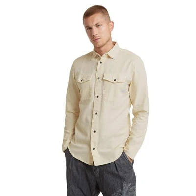 Image of G Star SLIM Shirt offwhite, Men&#039;s, Size: Medium, Off white