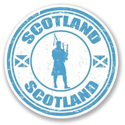 Image of 2 x 10cm/100mm Scotland Vinyl SELF Adhesive Sticker Decal Laptop Travel Luggage Car Bike Sign Fun #4275