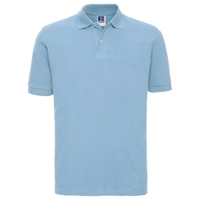 Image of Russell Athletic Mens Classic Cotton Pique Polo Shirt (Sky Blue) Size 2XL