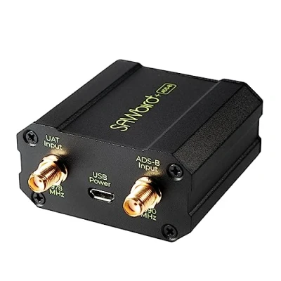 Image of NooElec SAWbird+ ADS B: Premium, Dual Channel, Cascaded Ultra Low Noise Amplifier (LNA) &amp; Filter Module for Airplane Tracking Applications. 1090MHz (ADSB) and 978MHz (UAT) Center Frequencies