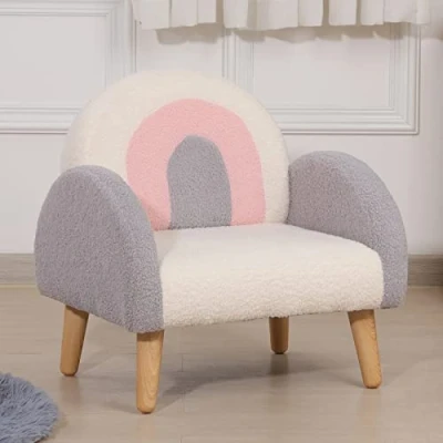 Image of Dripex Toddler Chair, Kids Upholstered Armchair with Fleece Cover, Child Reading Chair for Girls and Boys Aged 2 6