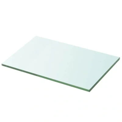 Image of vidaXL Shelf Panel: Durable Tempered Glass, Clear, Lightweight, Ideal for Office or Home Use, Easy to Clean