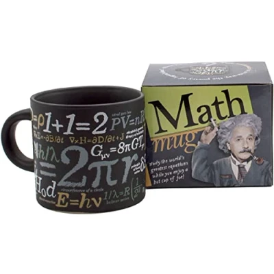 Image of The Unemployed Philosophers Guild Mathematical Formulas Coffee Mug Ponder Famous Math Equations While You Enjoy Your Drink Comes in a Fun Gift Box, 14oz