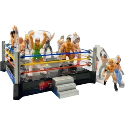 Image of MIXEL 12 Mini Wrestling Figures For Kids, Long Lasting Fun, Hand Eye Coordination, Enhance Fine Motor Skills, Perfect Creative Play, Imaginative Role Playing