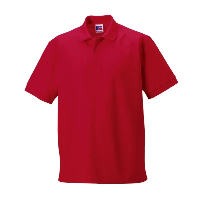 Image of Russell Athletic Mens Ultimate Classic Cotton Polo Shirt (Classic Red) Size Medium