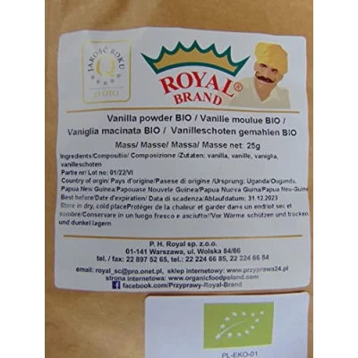 Image of BIO Vanilla Beans Powder / Organic Ground 25g No Pesticides and Plant Protection Products