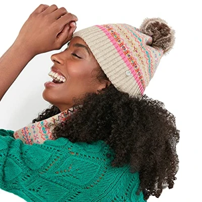 Image of Joules Women&#039;s Christina Fairisle Hat, One Size