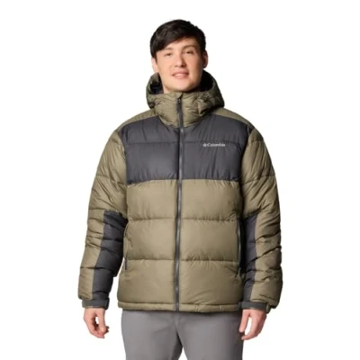Image of Columbia PIKE LAKE II Hooded Jacket Winter jacket, Men&#039;s, Size: Small, Stone green/shark