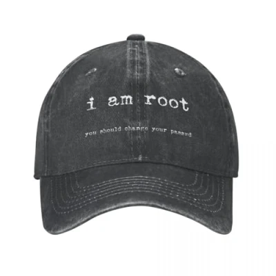 Image of WVVCXCC Unisex and Fashionable I Am Root Men Baseball Caps Ubuntu Command Linux Unix Distressed Washed Hat Outdoor Running Adjustable Snapback Cap Sports Gifts