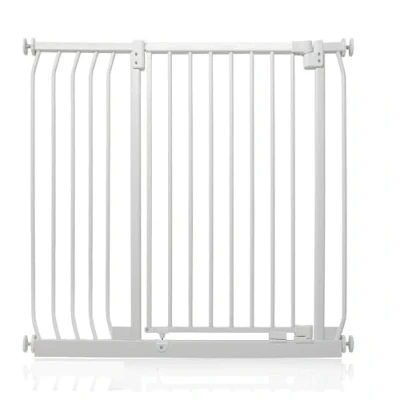 Image of Safetots Extra Tall Elite Safety Gate, 98cm 107cm, Matt White, 96.8cm in Height, Pressure Fit Stair Baby Gate for Doors Hallways and Spaces, Barrier, Easy Installation