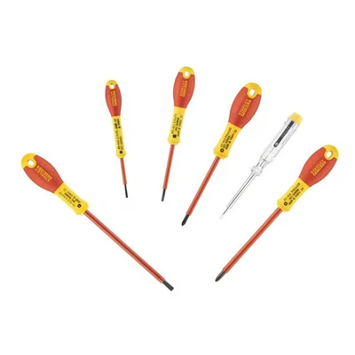 Image of Stanley 065441 FatMax Screwdriver Set Insulated Phillips and Parallell (6 Pieces)