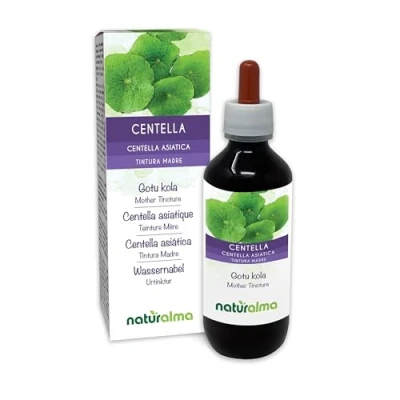 Image of Gotu kola (Centella asiatica) herb Alcohol Free Mother Tincture Naturalma Liquid Extract Drops 200 ml Food Supplement Vegan