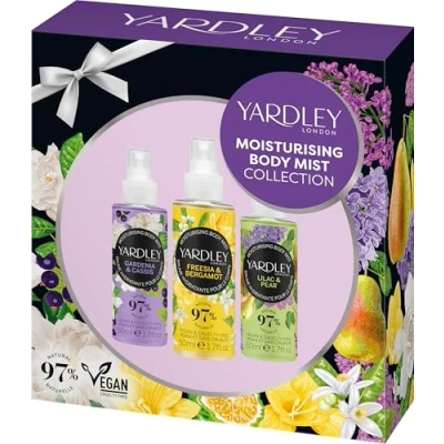 Image of Yardley London Contemporary Classic Florals Fragrance Mist Collection, Featuring Timeless Floral Scents for a Refreshing and Long lasting Aroma 3x50ml.