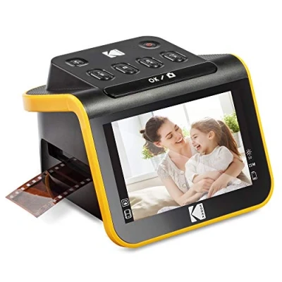 Image of Kodak Digital Film Scanner, and Slide Scanner with 5 LCD Screen, Convert Color &amp; B&amp;W Negatives Slides 35mm, 126, 110 to High Resolution 22MP JPEG Photos, Black