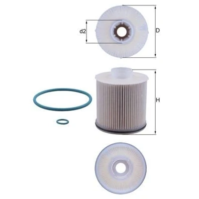 Image of 6080903200, A6080903200 Fuel Filter MAHLE ORIGINAL KX 486D Insert RENAULT: Captur II, Clio V Hatchback, Kangoo III Van