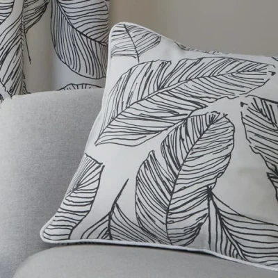 Image of Fusion Matteo 100% Cotton Cushion Cover 43 x 43cm in Black