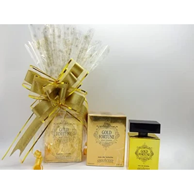 Image of Allure Fragrances Gold Fortune Pour Homme 100ml edt For Men Gift Wrapped Hamper