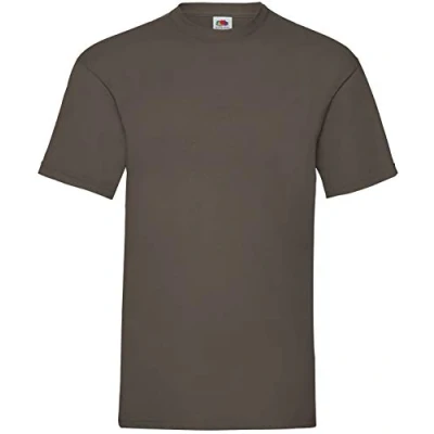 Image of Fruit of the Loom Men&#039;s Valueweight Short Sleeve T Shirt, Chocolate, Medium