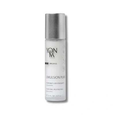 Image of Emulsion Pure for Acne Prone Skin Yonka 50ml Purifying Regenerating Day Cream with Anti Inflammatory Botanical Blend 98% Natural Origin